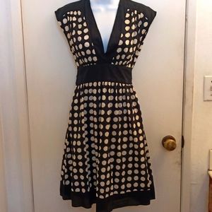 Styles Blk/Cream Polka Dot Dress w/Slip